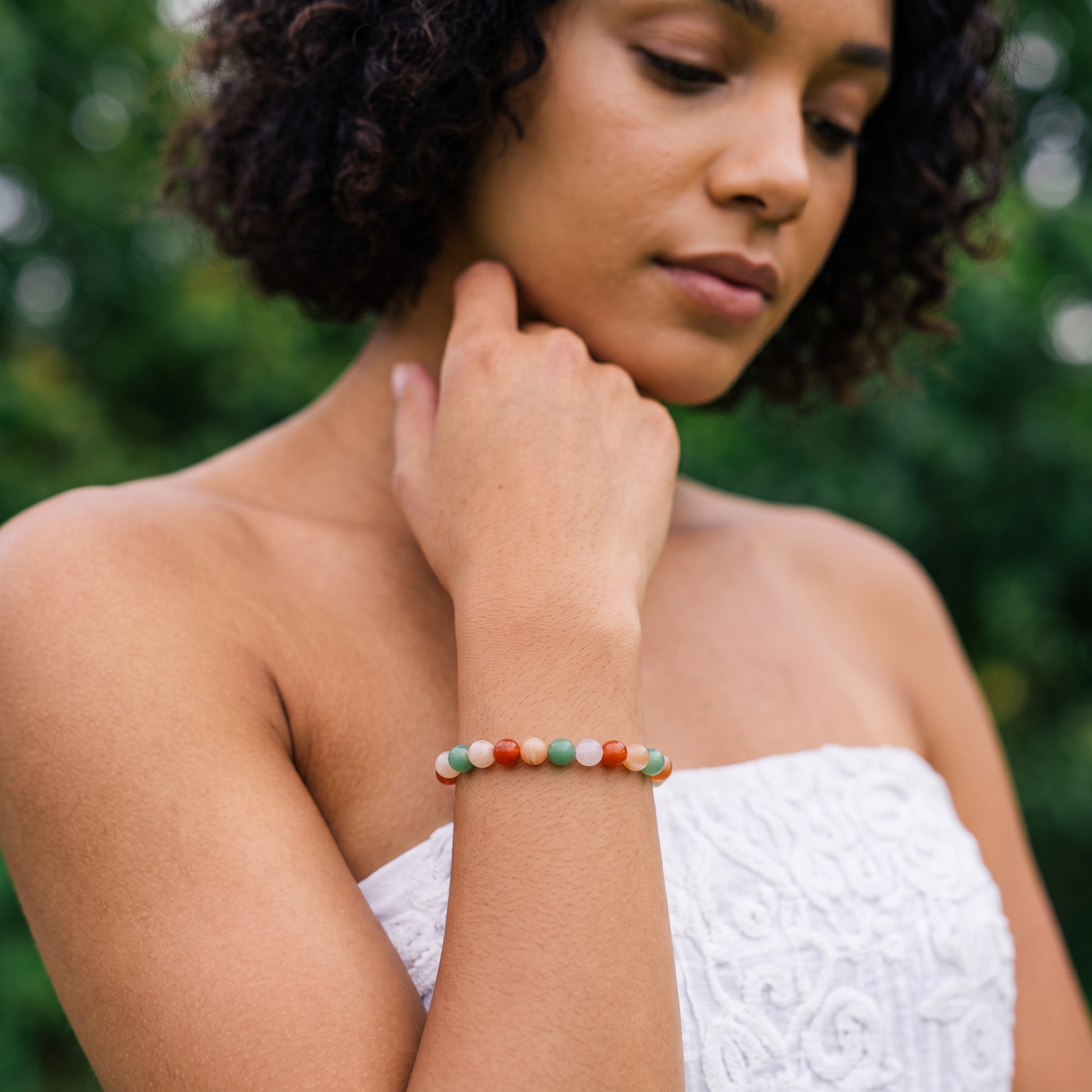 Mixed Jade 8mm Gemstone Bracelet