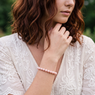 Pink Opal 8mm Gemstone Bracelet with model