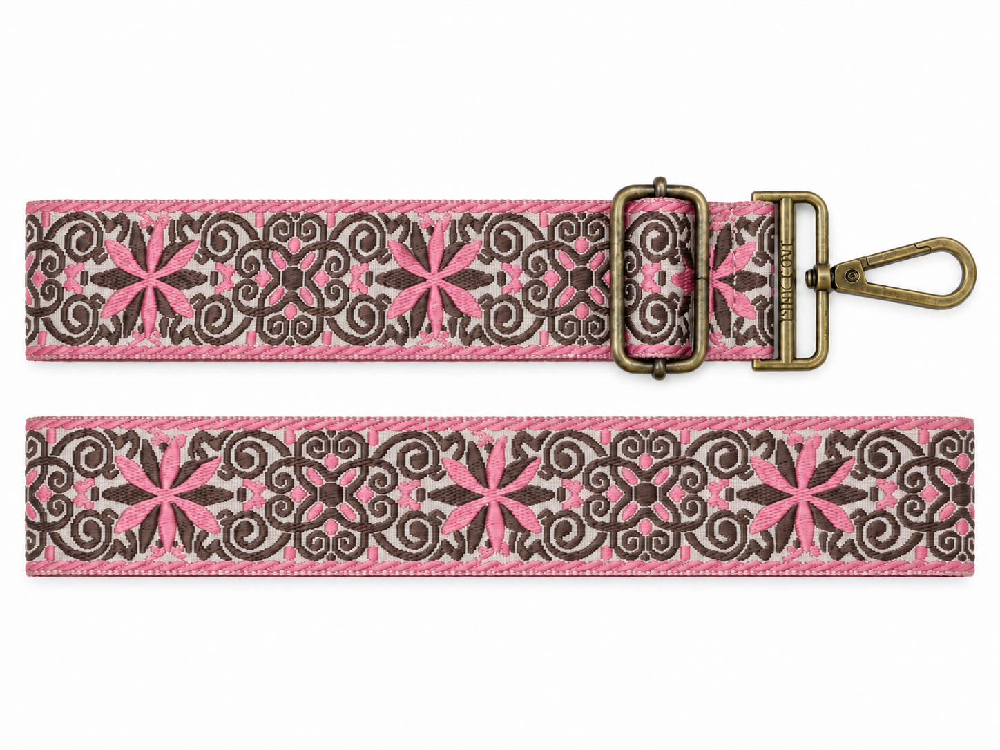 BAG STRAPS | PINK MOSAIC | GOLD/BRASS